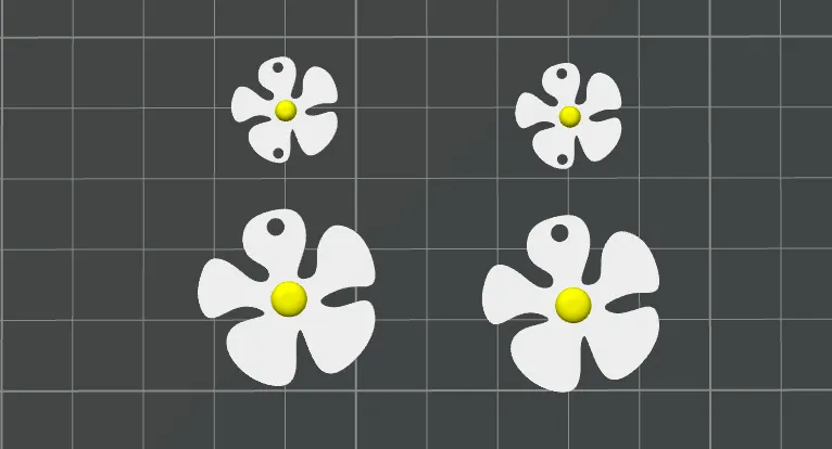 Double Daisy Earrings view 3