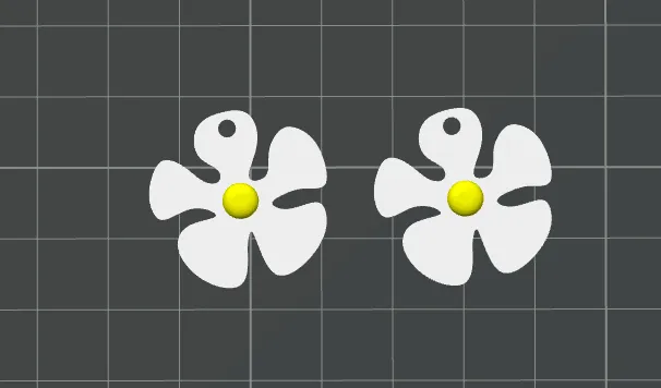 Double Daisy Earrings view 2