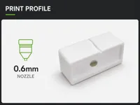 0.6mm nozzle, 0.3mm layer, 4 walls, 25% infill