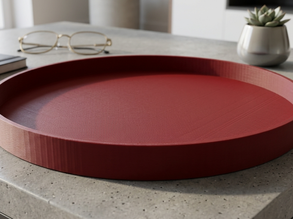 Miniatura 1 do modelo 3D Customizable Round Egyptian Patterns Tray