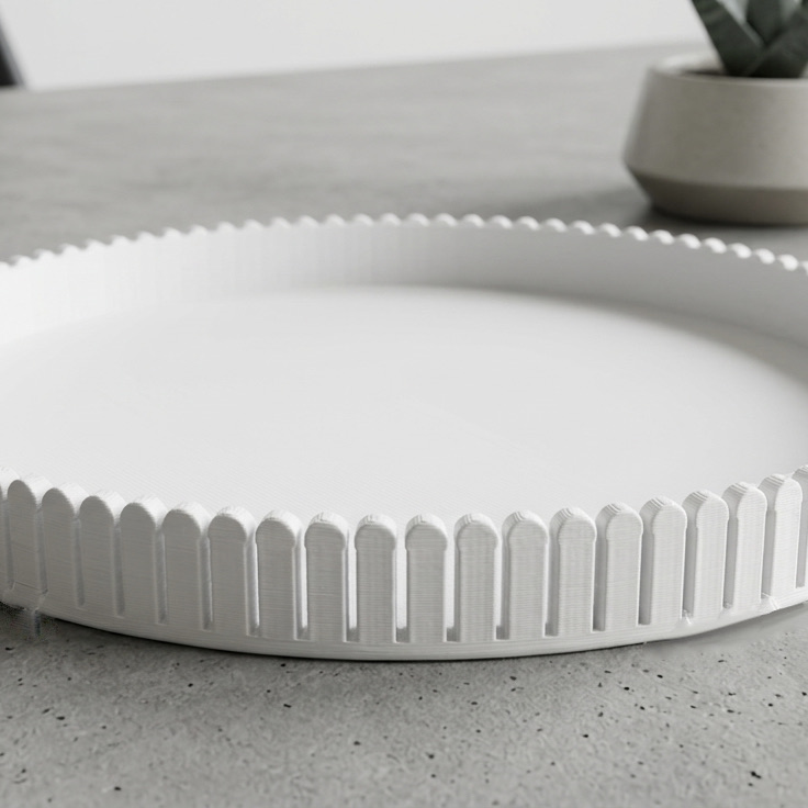 Miniatura 4 do modelo 3D Customizable Round Egyptian Patterns Tray