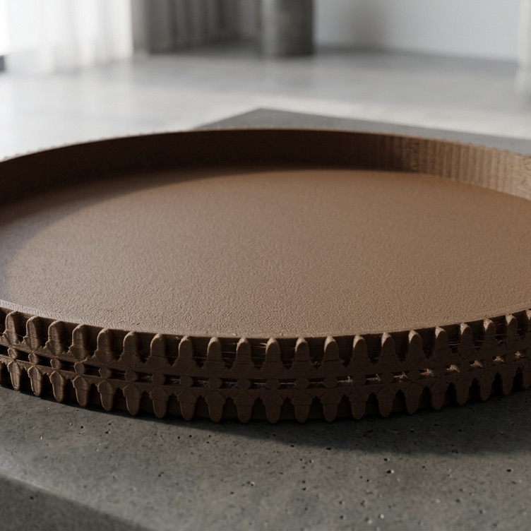 Miniatura 5 do modelo 3D Customizable Round Egyptian Patterns Tray