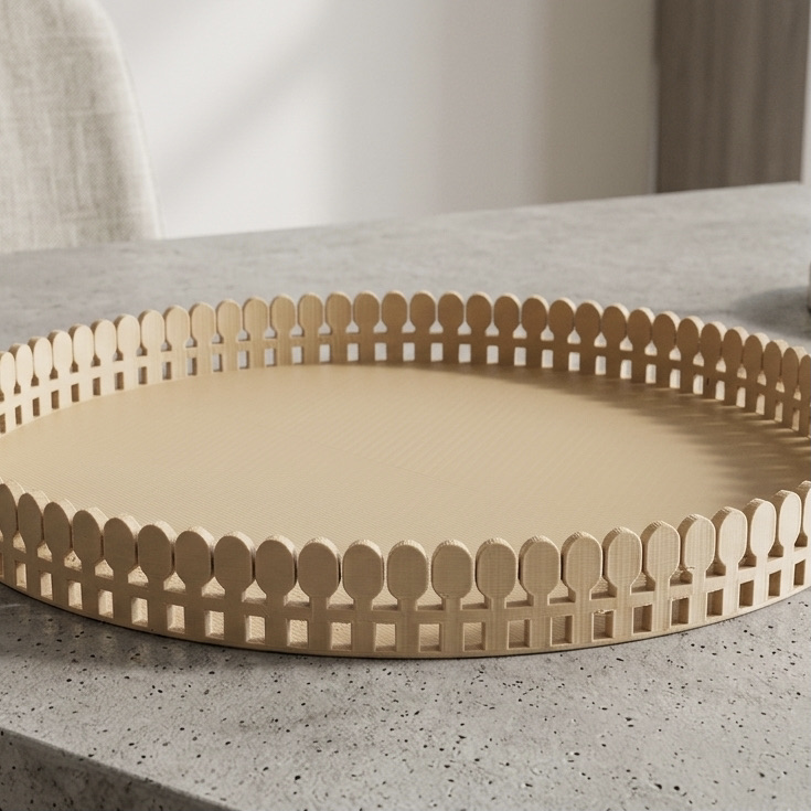 Miniatura 2 do modelo 3D Customizable Round Egyptian Patterns Tray