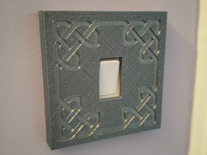 UK light switch cover plate Celtic Knot