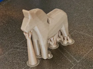 Dala horse pendant with lanyard hole