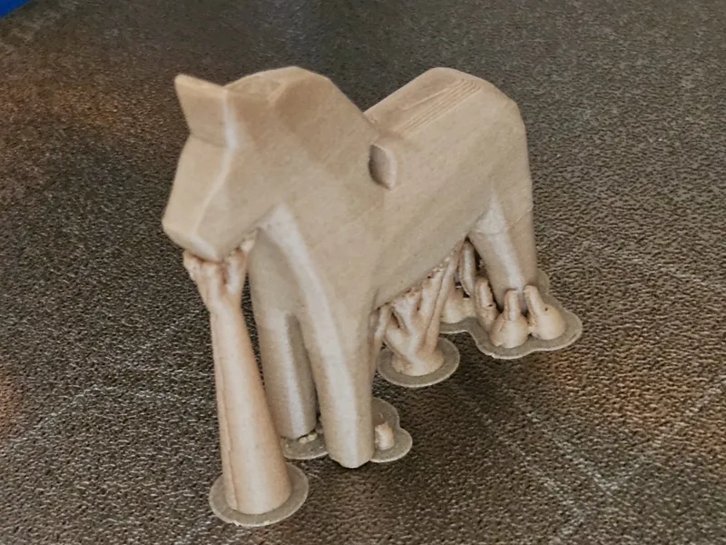 Dala horse pendant with lanyard hole