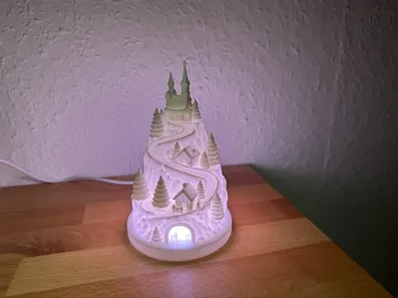 Accesorio para impresora 3D: Winter/Märchen-Berg mit Schloss — vista de referencia 4
