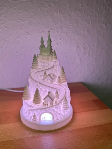 Accesorio para impresora 3D: Winter/Märchen-Berg mit Schloss — vista de referencia 2