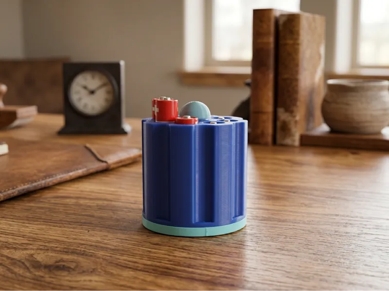 AAA Battery Revolver Drum: Compact Organizer