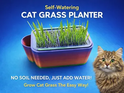 Selfwatering Cat grass Planter
