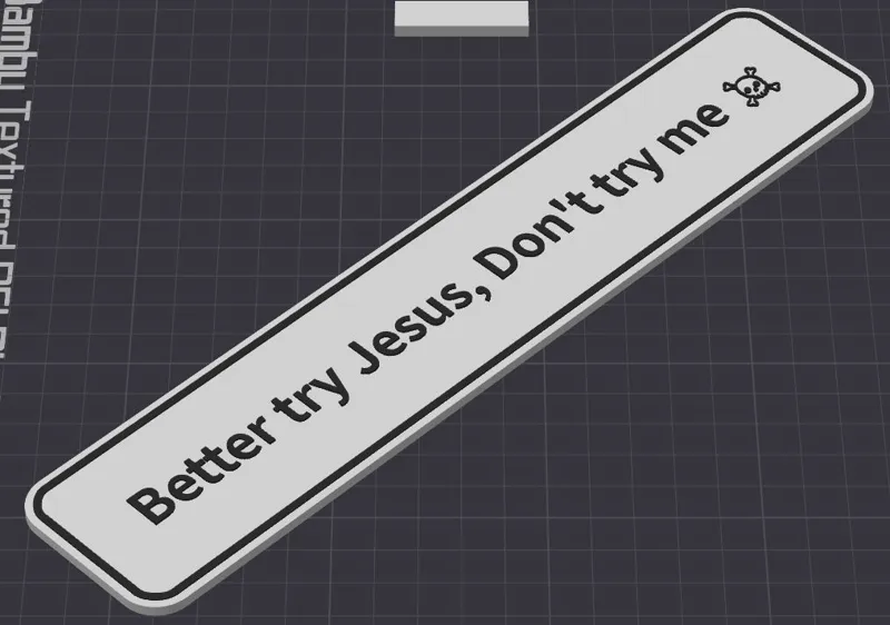 Better try Jesus nameplate