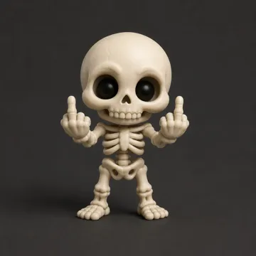 Adorno temático: F@ck You Skeleton — vista de referencia 3