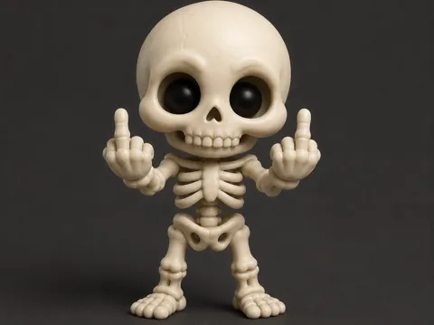 Adorno temático: F@ck You Skeleton — referencia de MakerWorld