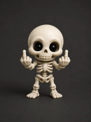 Adorno temático: F@ck You Skeleton — vista de referencia 2