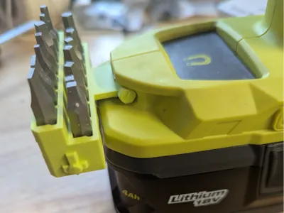Ryobi driver bit mount with drill attachment
