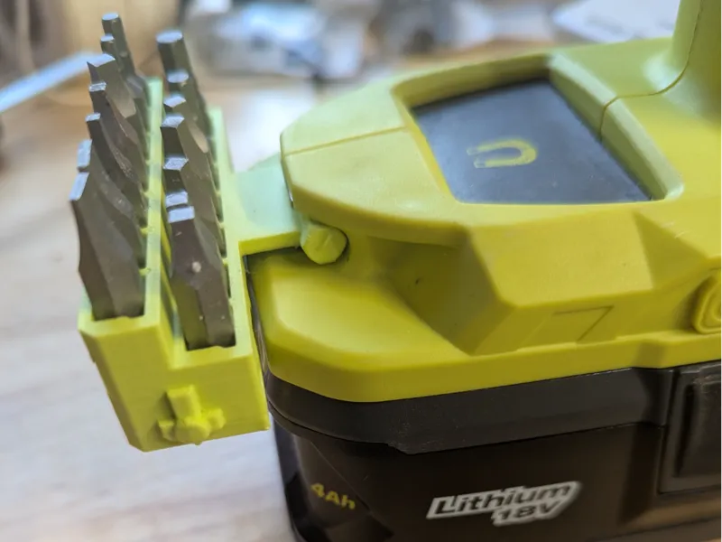 Ryobi driver bit mount with drill attachment
