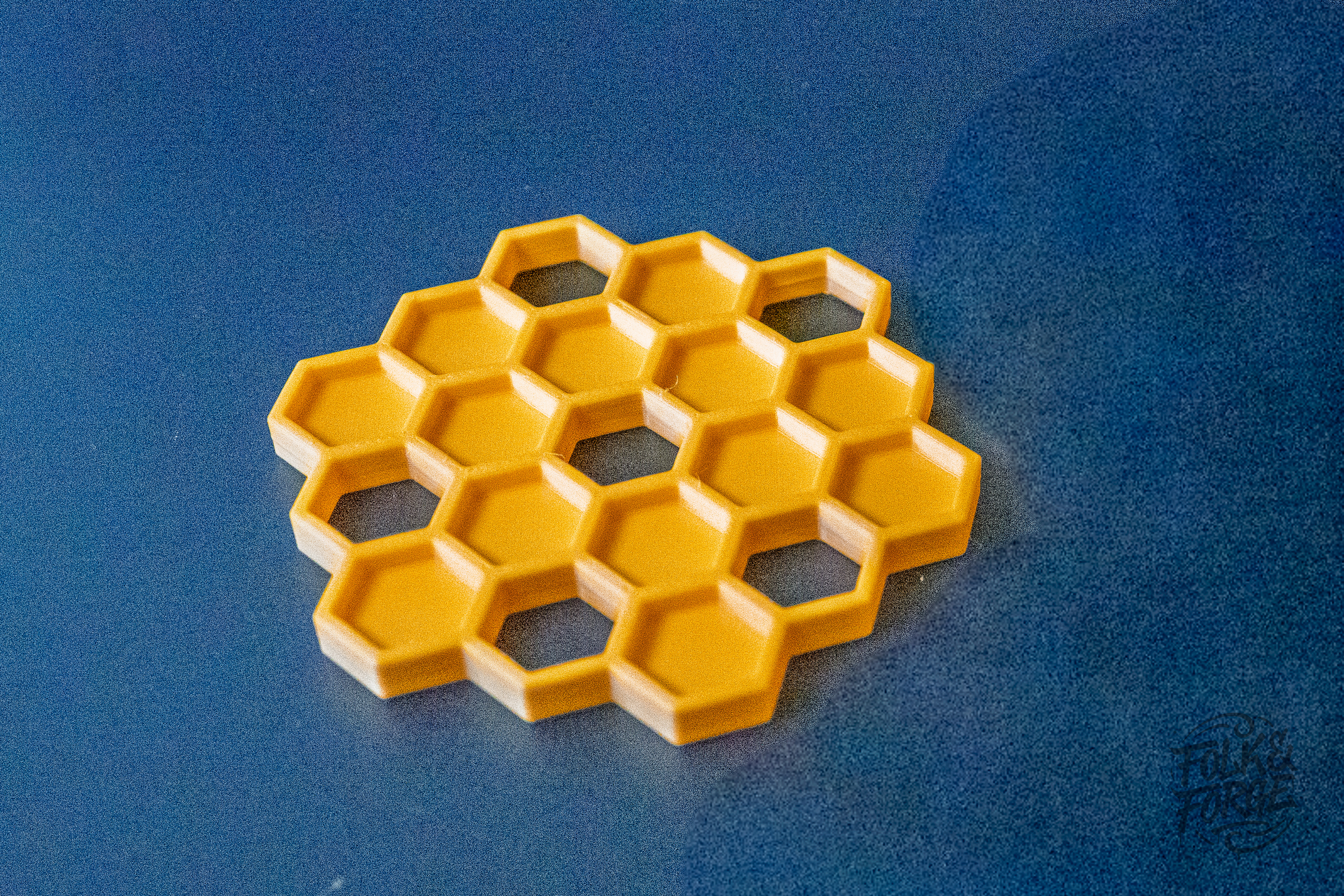 Miniatura 2 do modelo 3D Honeycomb Coasters, Stackable Hive Holder 