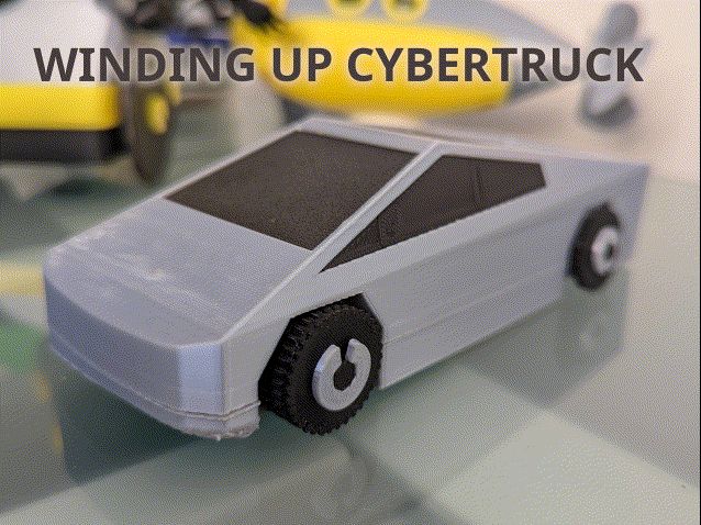 Moving Cybertruck Powered by the Wind-Up Box Addon