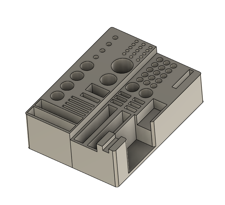 Miniatura 2 do modelo 3D 工具收纳架带手电钻和游标卡尺位置