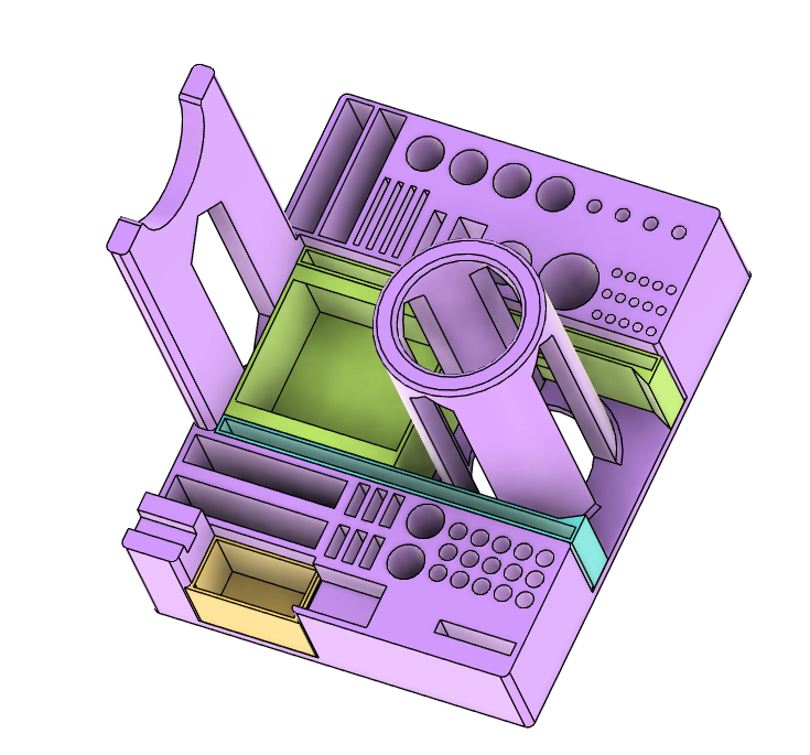 Miniatura 3 do modelo 3D 工具收纳架带手电钻和游标卡尺位置