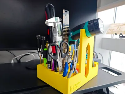 Tool storage rack with hand drill and caliper slot