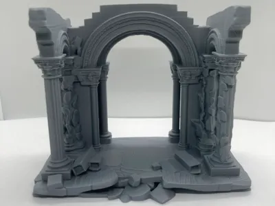 Miniature Base Arch - Fantasy Tabletop Scenery 