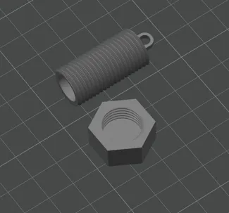 Bolt pill case keychain