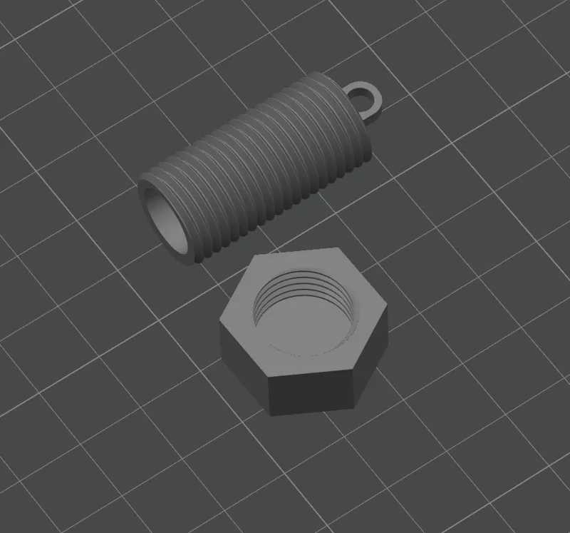 Bolt pill case keychain