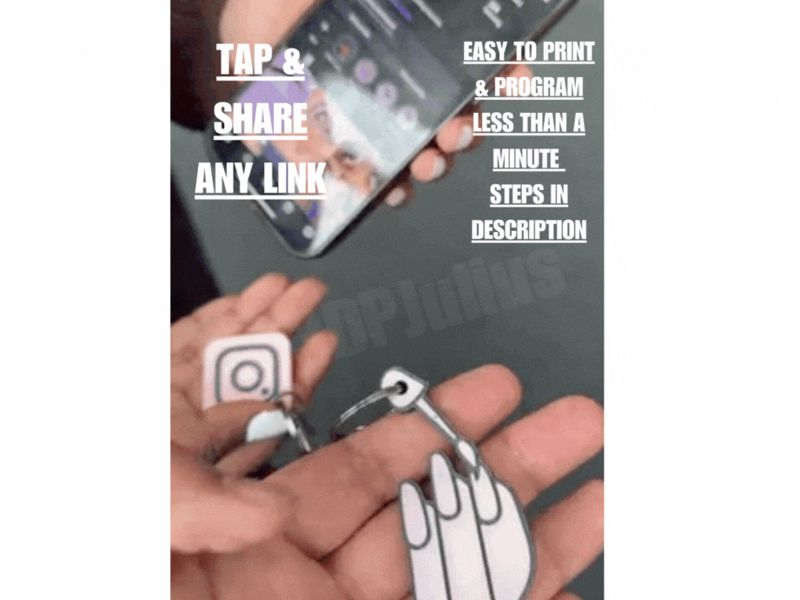 NFC Nail Tech Keychain – Share Links with a Tap!