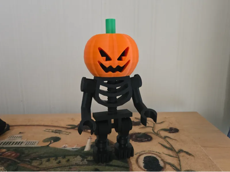 Big Bricks Pumpkin Head Skeleton