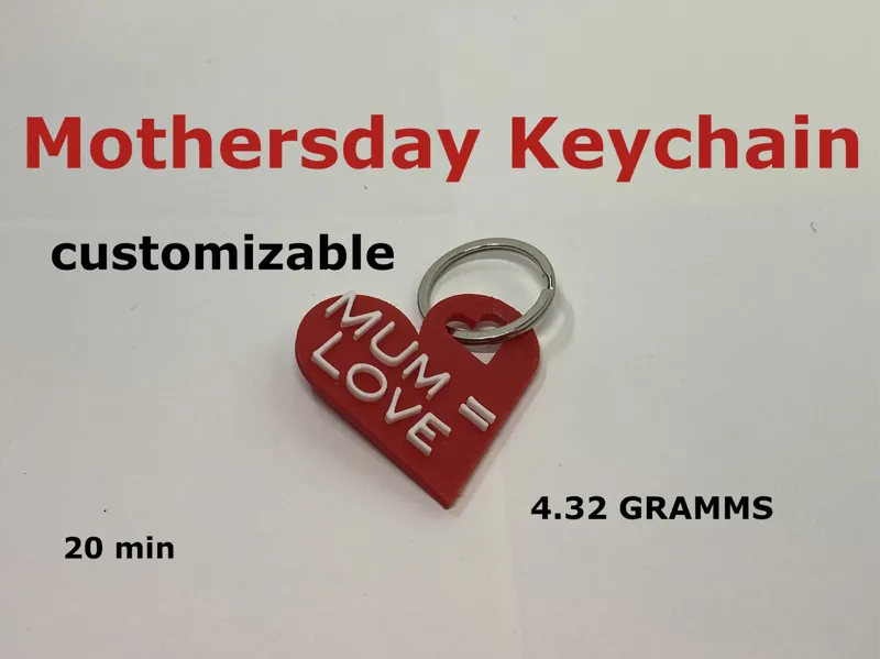 Muttertag Herz mit Schrift personalisierbar!