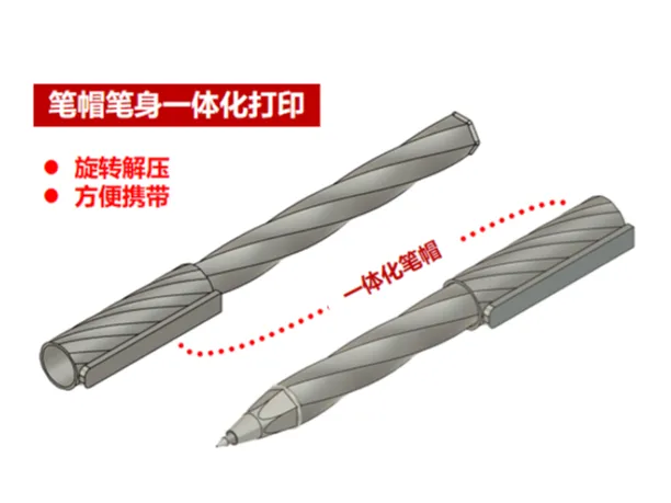 中性笔（笔帽一体化）螺旋解压