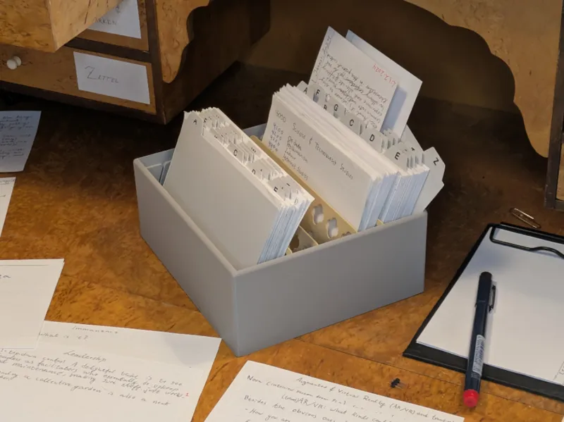 Zettelkasten/slip box for DIN A6 notes