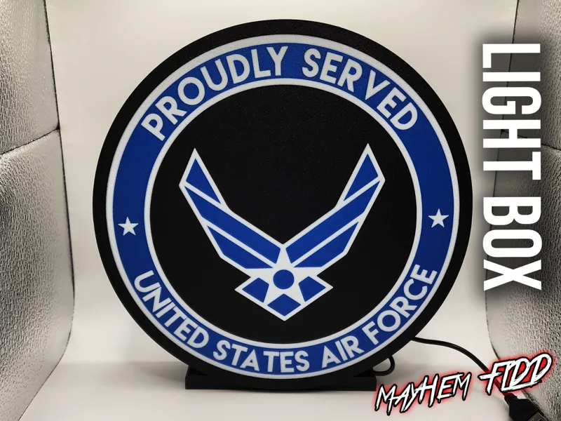 USAF - Proudly Served - Light Box