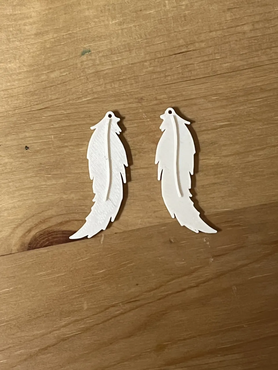 feather earrings view 2