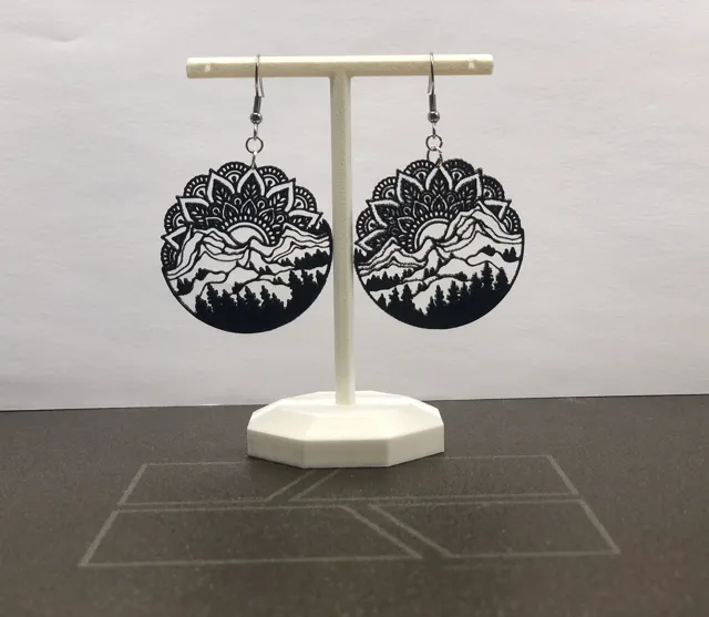 Mandala "Rising sun" earrings 0.2 mm nozzle no AMS