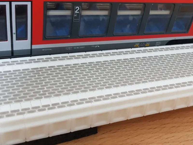 Bahnsteig H0 2Farben1zu87