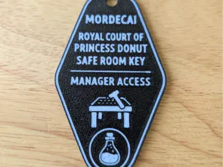 Mordecai Safe Room Keychain