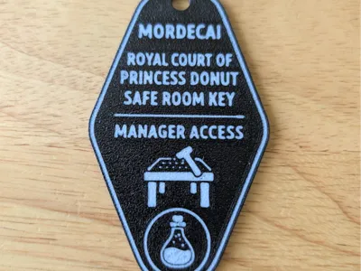 Mordecai Safe Room Keychain