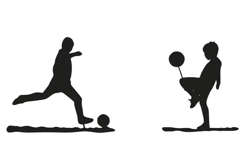 Fußballer 2D (Für die Wand)