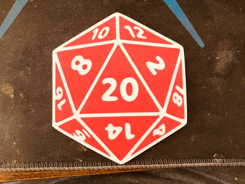 Dungeons & Dragons D20 coaster
