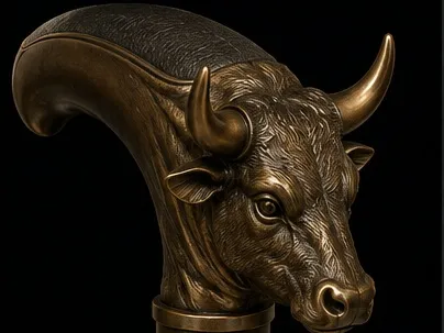 Mango forma cabeza de toro para bastón de apoyo