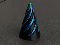 Fun, easy, smooth and print-in-place passthrough cone fidget