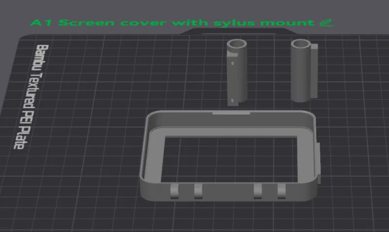 A1 Screen Cover with stylus mount (Remix)
