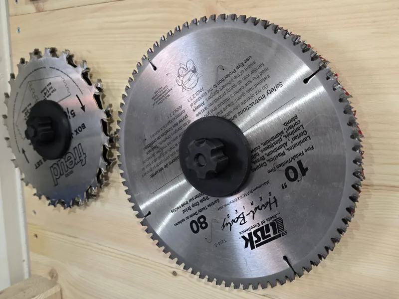 5/8 inch arbor saw blade wall mount