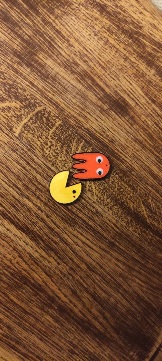 Pac-man earrings view 2