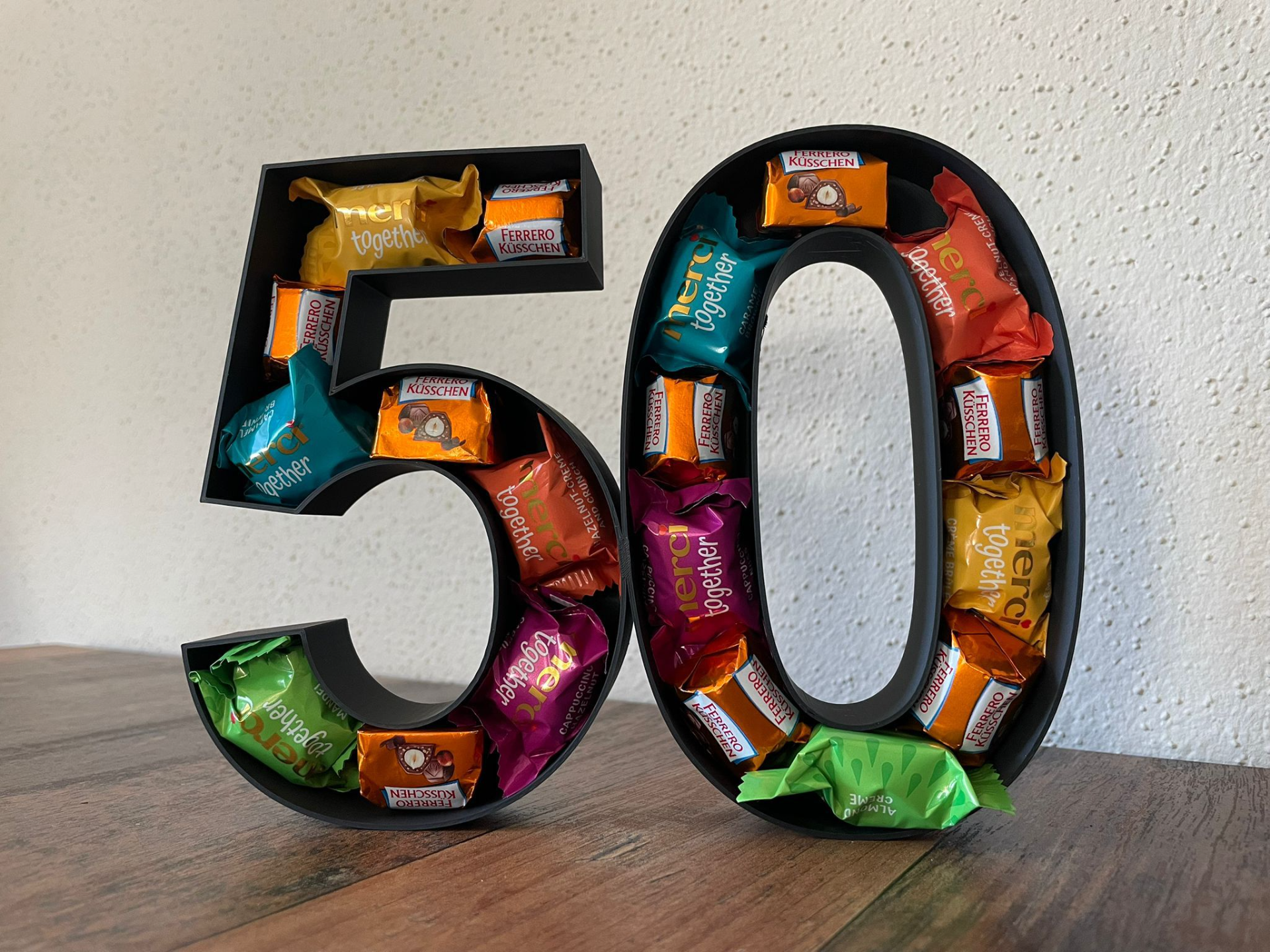 50. Geburtstag - Form für Deko, Bonbons, Moos etc.