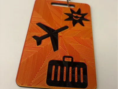 Simple luggage Tag (two colour, no AMS)