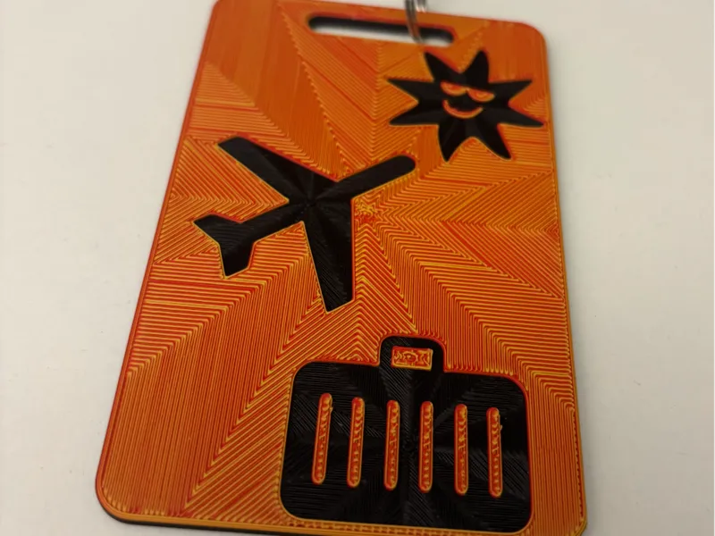 Simple luggage Tag (two colour, no AMS)