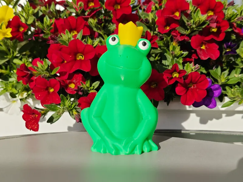 Funny Cute Royal Frog Prince Figurine  No Supports